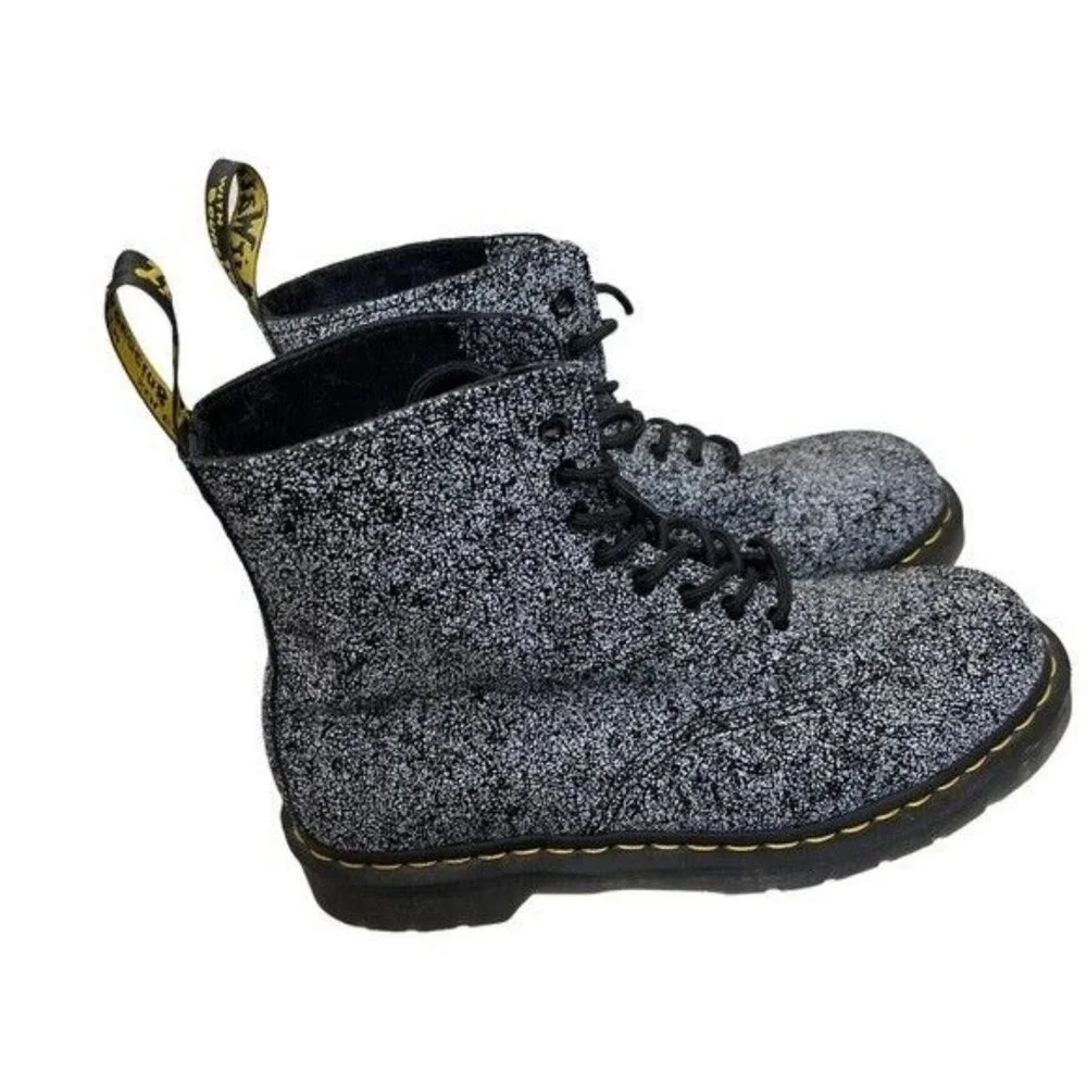 Dr. Martens 1460 PASCAL LEATHER SPLATTER PRINT BOOTS Men’s Size 10 - Picture 3 of 8